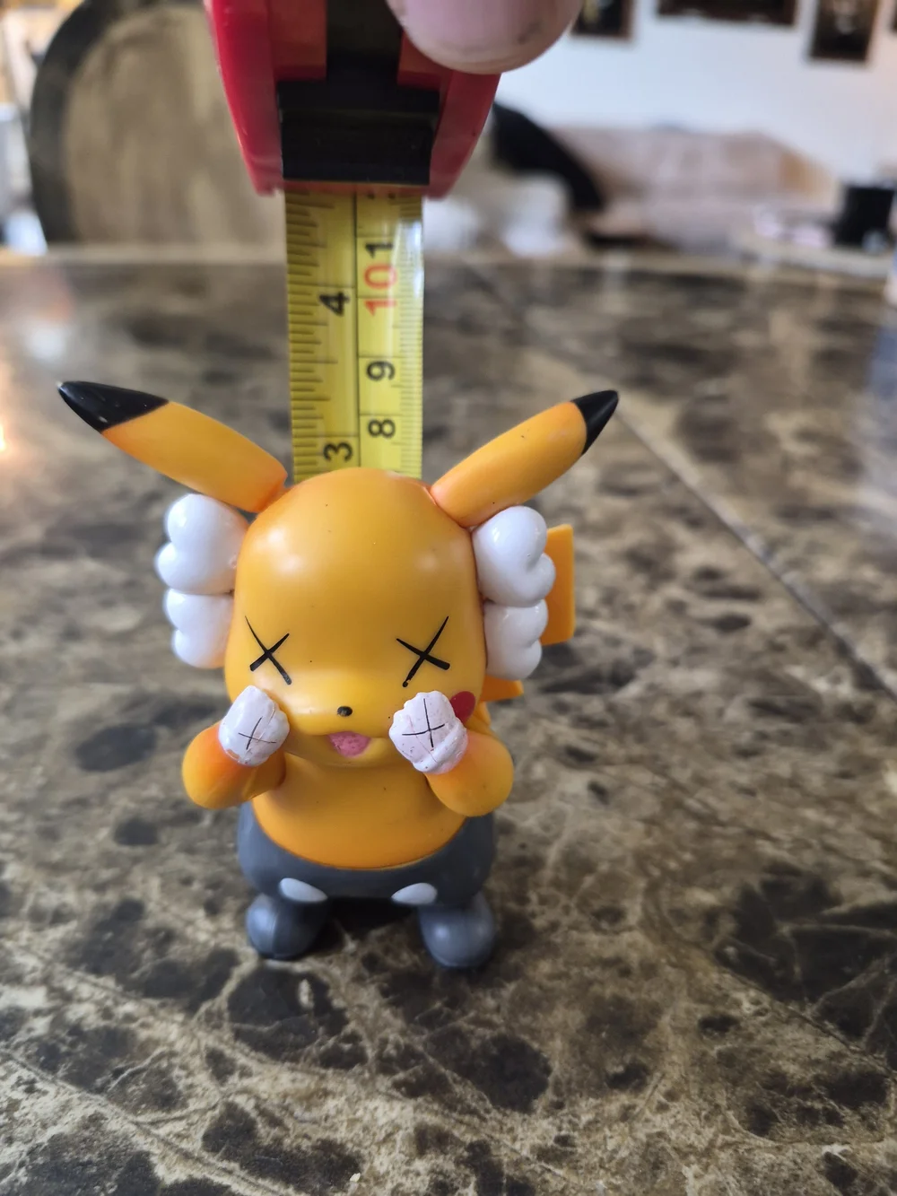 TAKARA TOMY ANIME KAWAII POKEMON BRAND KAWS PIKACHU YELLOW VERSION 4.5